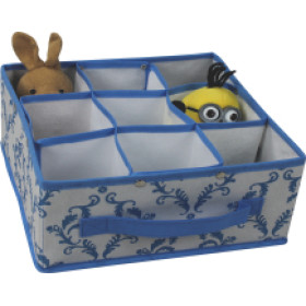 Non-woven folding storage box with 9 compartments