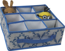 Non-woven folding storage box with 9 compartments