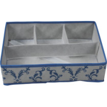 Non-woven folding storage box with 4 compartments