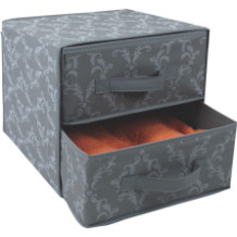 Factory direct sale PEVA folding storage box with 2 drawers
