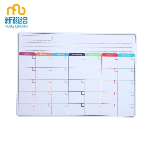 Weekly Monthly Magnetic Fridge Calendar Planner