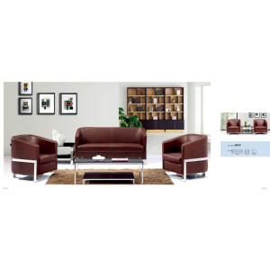 Wholesale Modern Stainless Steel Sofa Office Meeting Sofa leather furniture(SF-H018)