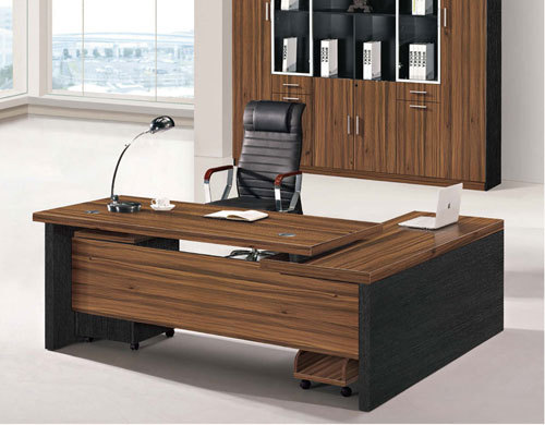 Stylish Office Furniture‎ Wood texture Executive desk