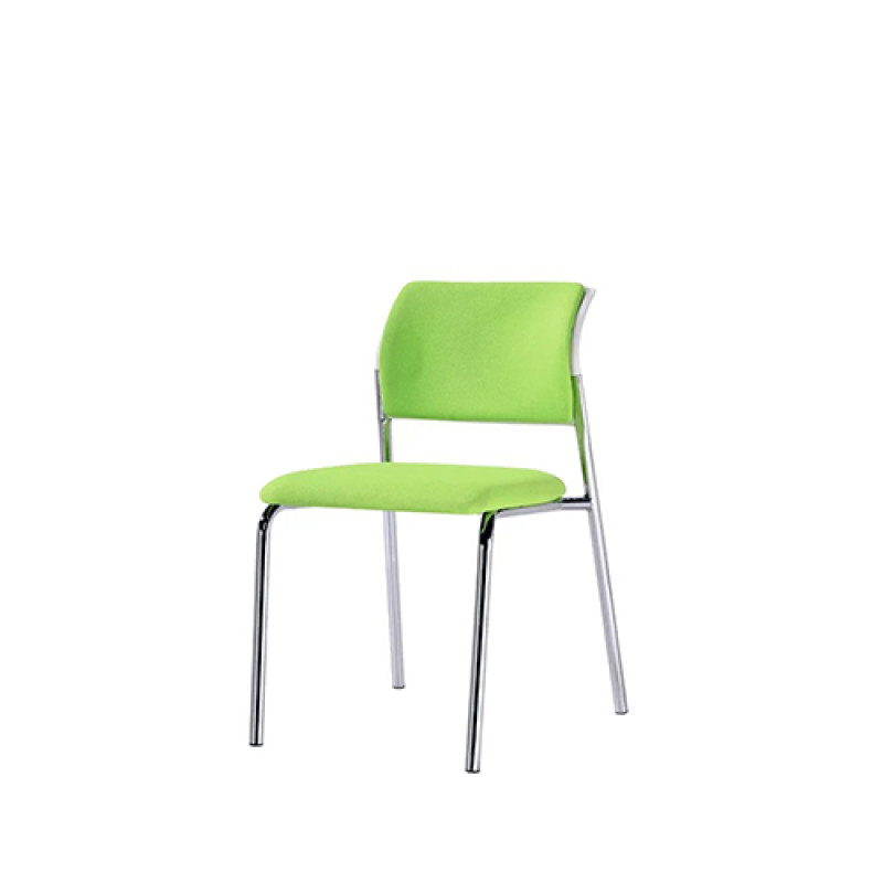 Mesh Office Stacking Chair with Green Fabric, PP back frame(YF-097-1)