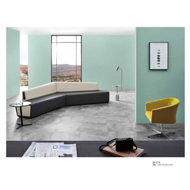 High quality Black&White Corner Office Sofa public furniture