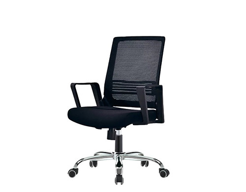 Middle Back office Mesh Chair with nylon base,PP Armrest(YF-130)