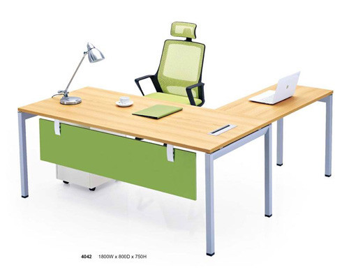 Wooden L Shaped Manager Office Desk with Office Task Chair (YF-D4042)