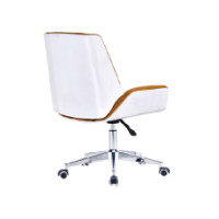 High back Adjustable Rotatable Leather&PU Office Executive Chair with Plastic cover, Chrome base.(YF-D-001)