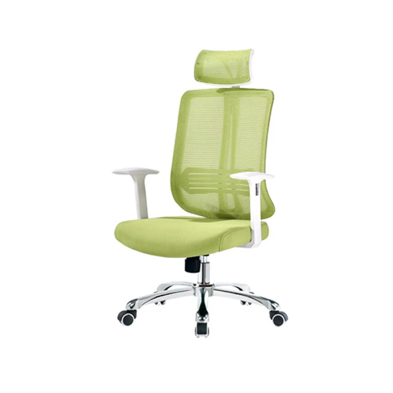 Green Mesh Office Executive Chair with Headrest and Castor Base (YF-A110)