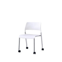 Office Stacking Chair with plastic seat and back, chrome base,with wheels(YF-X04)