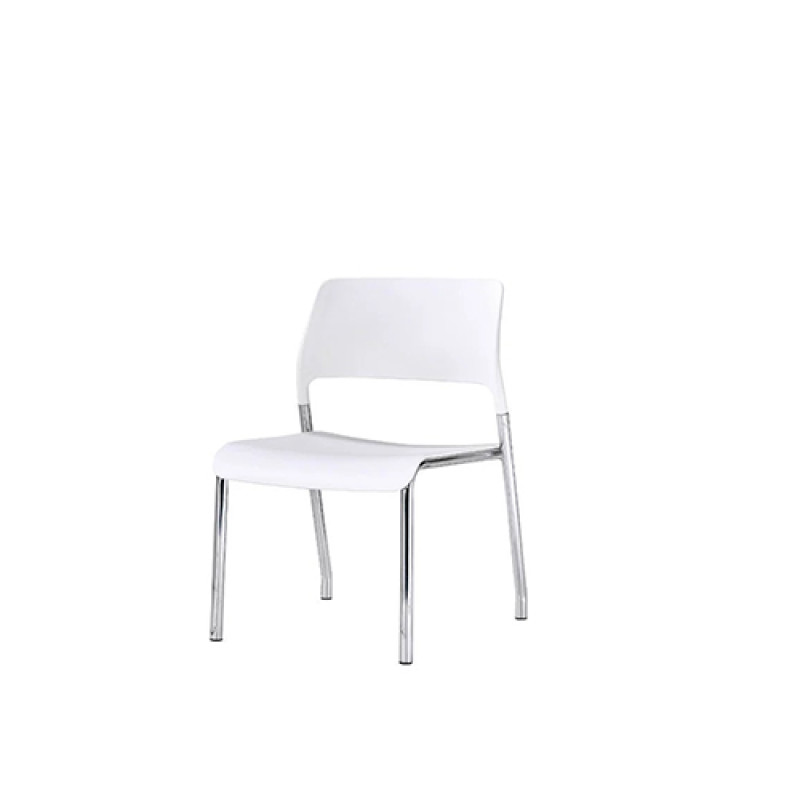 Office Stacking Chair With Plastic Seat And Back, Chrome Base (YF-X05)