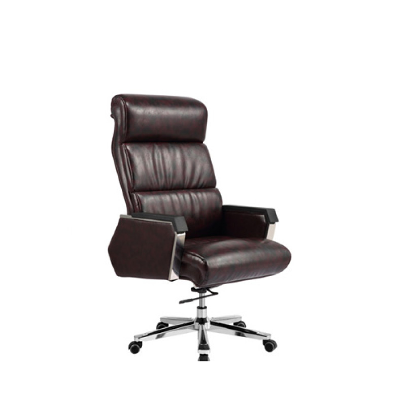 YF-9597 High Back Brown Leather Luxury Comfortable Swivel Executive Chair