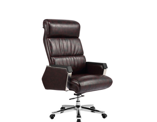 YF-9597 High Back Brown Leather Luxury Comfortable Swivel Executive Chair