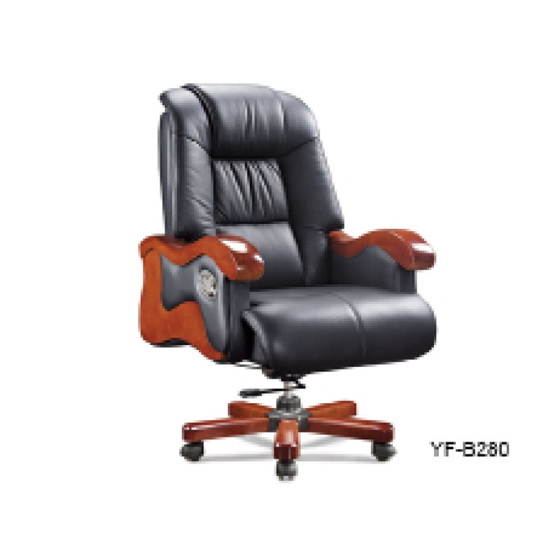 Black Leather Office Adjustable Executive Economic Office Chair (YF-B280)
