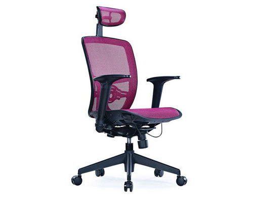 Adjustable Height Office Mesh Chair with Headrest,Armrest and Swivel Castor Base (YF-101H)