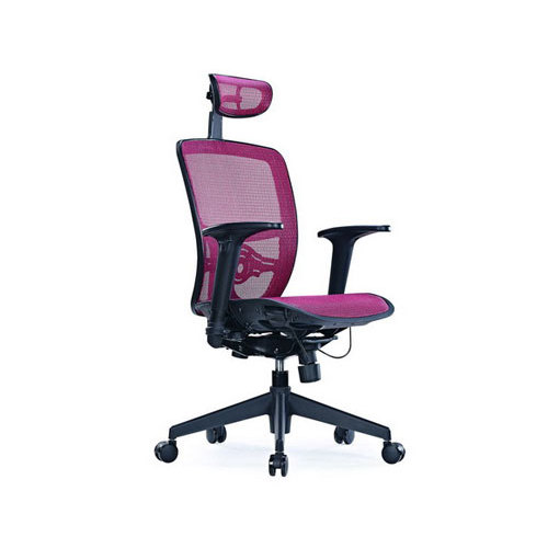Adjustable Height Office Mesh Chair with Headrest,Armrest and Swivel Castor Base (YF-101H)