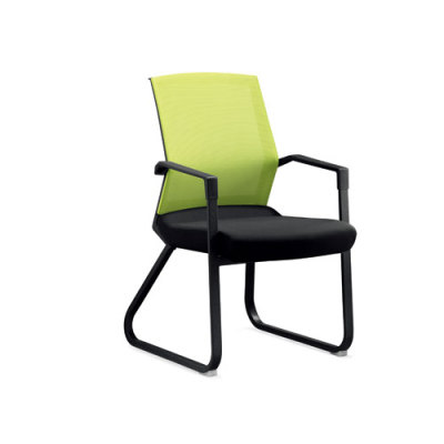 Wholesale Mesh Office chair with green frame, Plastic fixed armrest, Nylon base(YF-2609-GREEN)