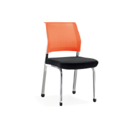 Wholesale Office Stacking Chair With Plastic Seat And Back, Chrome Base,With Wheels(YF-2617)