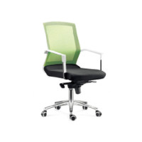 Wholesale mid-back mesh office task chair with chrome base and armrests(YF-5607-B)