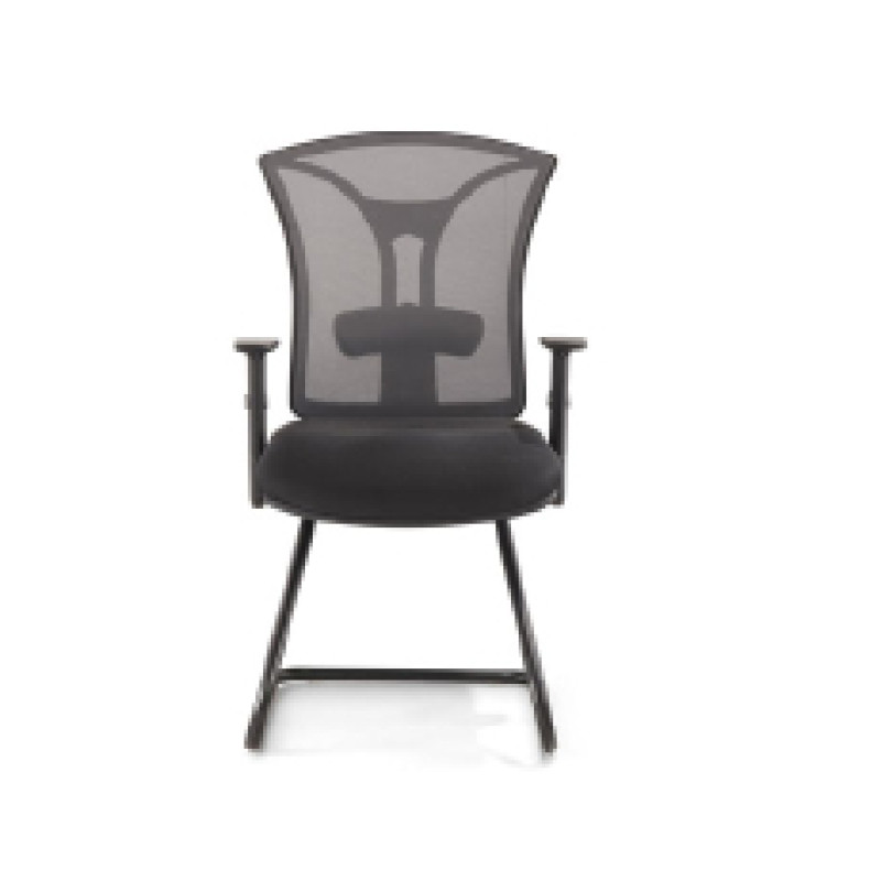Middle Back Mesh Office Visitor Chair With Chrome Base,Plastic Cover Of Amrest(YF-5060C)
