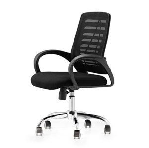 Mesh Office Visitor Chair With Mesh Seat And Back, Chrome Base,Plastic Cover Of Amrest(YF-5535)