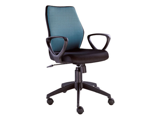 Wholesale Double colored geniun leather swivel chair with nylon base(YF-230B)
