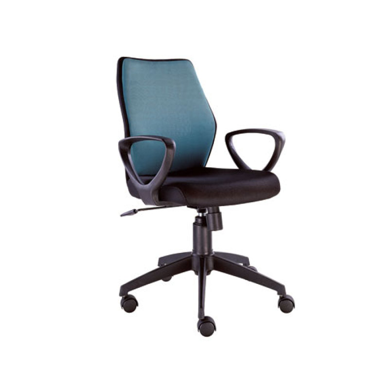 Wholesale Double colored geniun leather swivel chair with nylon base(YF-230B)