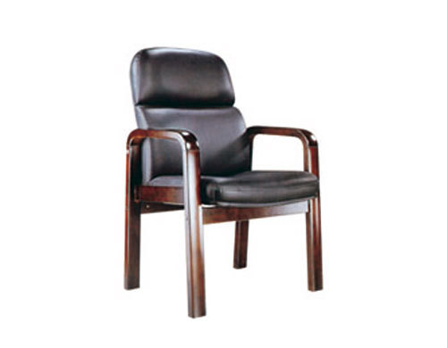 Wholesale comfortable office wooden visitor chair with armrests and no wheel(YF-203)