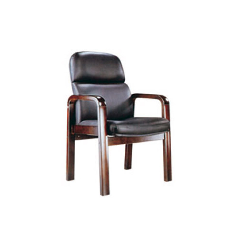 Wholesale comfortable office wooden visitor chair with armrests and no wheel(YF-203)