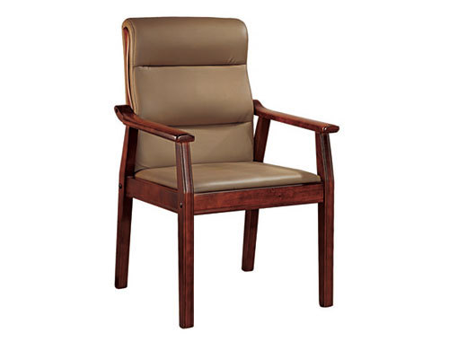 Wholesale Modern Wooden Leather Visitor Chair With Armrests(YF-206)