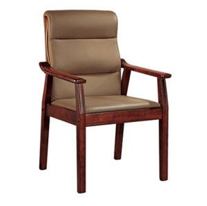 Wholesale Modern Wooden Leather Visitor Chair With Armrests(YF-206)