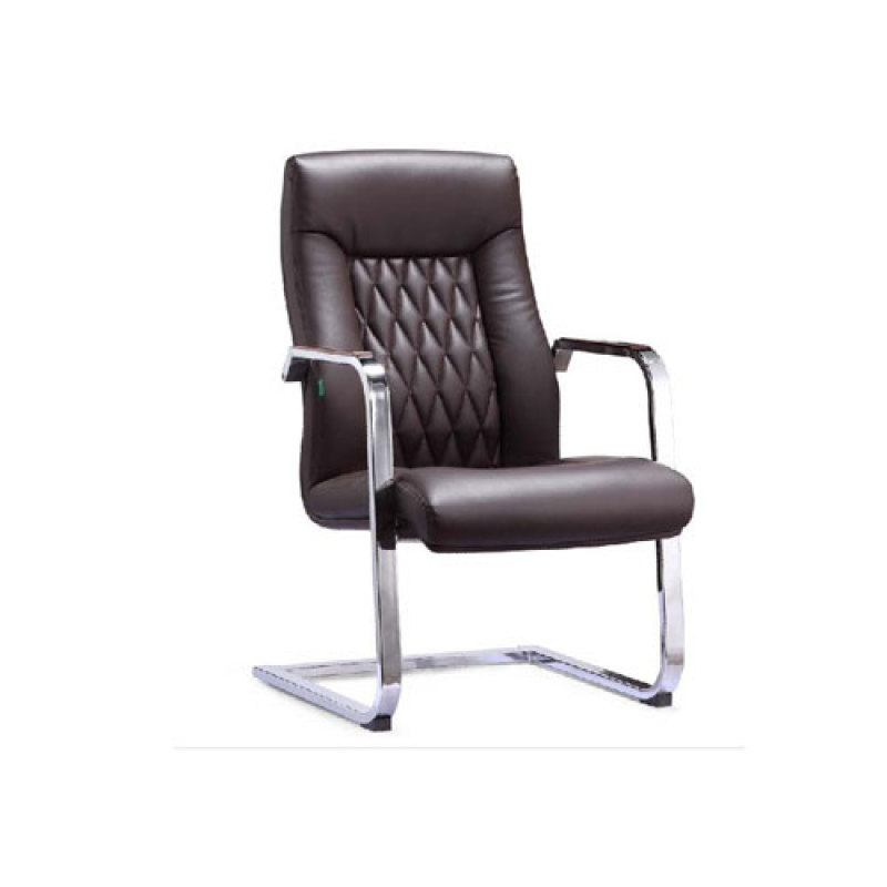 Leather Office Visitor Chair with Metal Armrest (YF-2511)