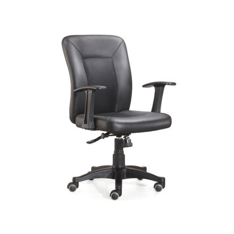 Wholesale Middle Back PU Task Chair With Nylon Aluminum And Base(YF-3802-2)