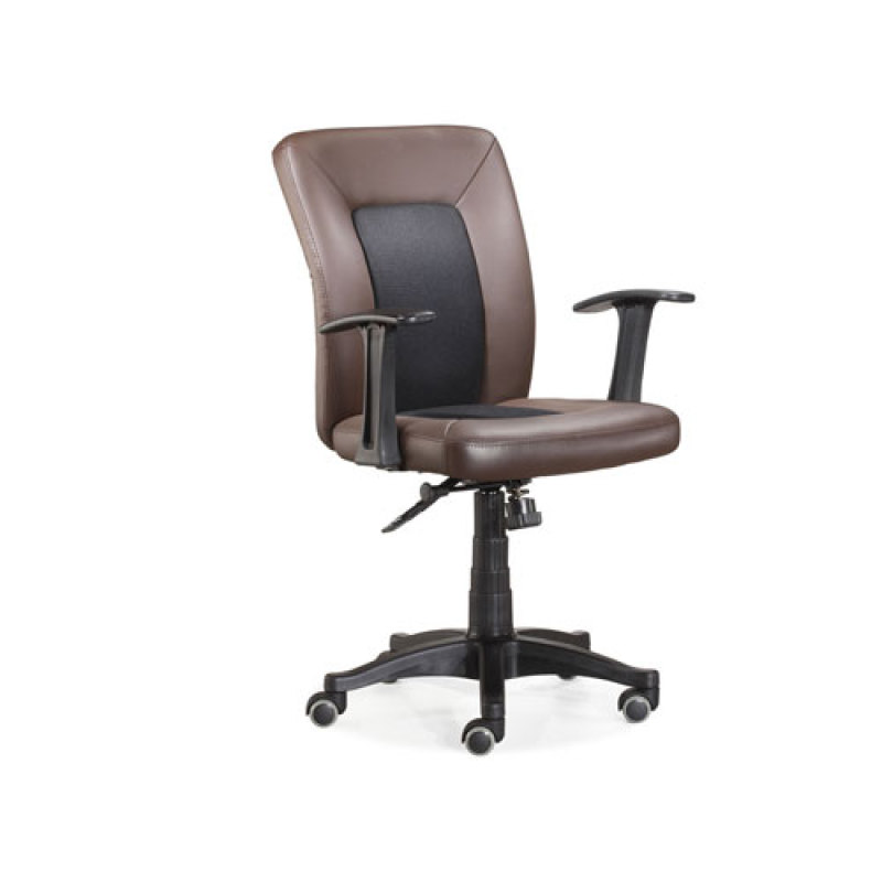 Wholesale middle back PU task chair with nylon aluminum and base(YF-3802-3)