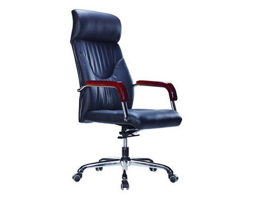Wholesale leather swivel office chair with aluminum alloy frame(YF-9319)