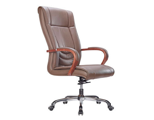 Wholesale leather swivel office chair with aluminum alloy frame(YF-9320)