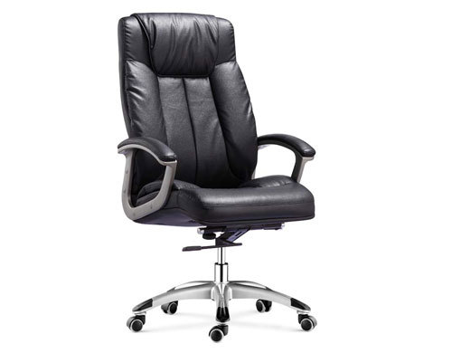 Wholesale leather office chair with PP armrests and aluminum base(YF-9368)