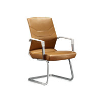 Wholesale Middle Back Yellow PU Conference Chair with Metal Frame and Armrests(YF-2606)