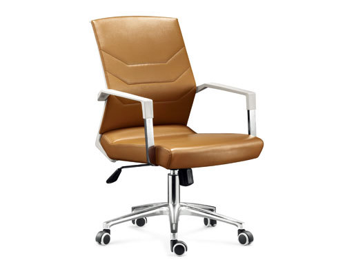 Wholesale leather office task chair with chrome base and armrests(YF-8606)