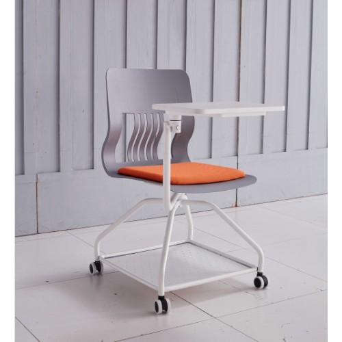 Modern Design Study Chair with Writing Tablet and Castors (YF-01023)