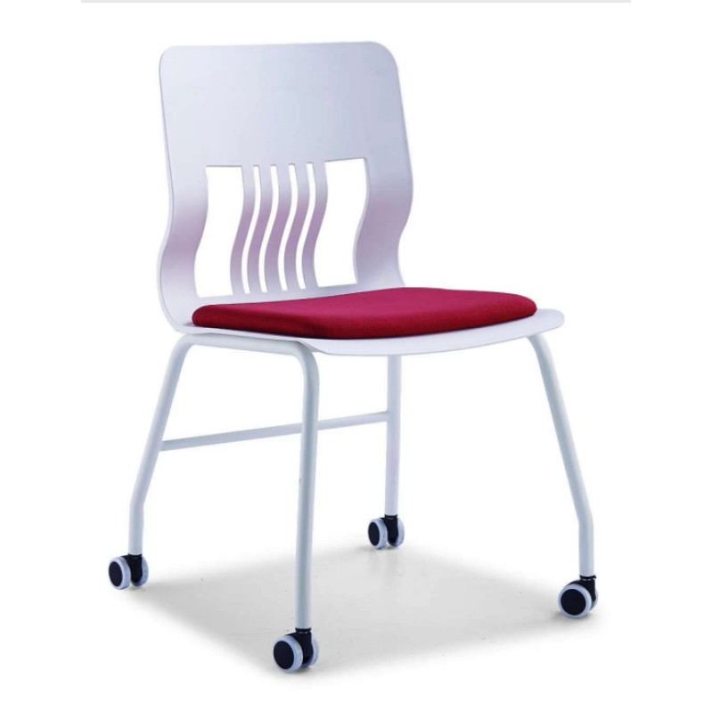 Modern Office Stacking Training Chair With Cushion And Castors(YF-LY-BM2-B)
