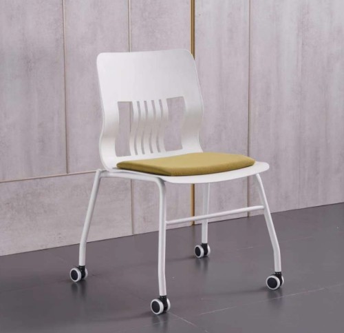 Modern Office Stacking Training Chair With Cushion And Castors(YF-LY-BM2-B)