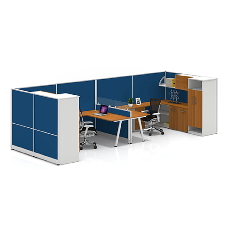 Modern Design Modular Office Furniture Private Workstation with File Cabinet and Office Screen