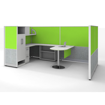 Wholesale Modern Office Furniture Workstation Desk with File Cabinet and Office Screen YF-JM(60)