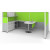 Wholesale Modern Office Furniture Workstation Desk with File Cabinet and Office Screen YF-JM(60)