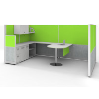 Wholesale Modern Office Furniture Workstation Desk with File Cabinet and Office Screen YF-JM(60)