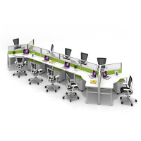 Modern Modular Office 10-Person Workstation Desk and Chair(YF-JM(60)-JM+P-1206)