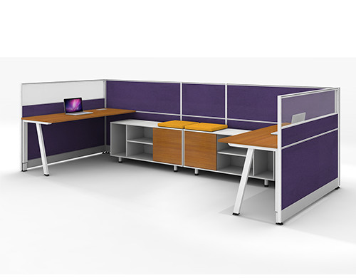 Modern Office Workstation Desks with Office Screen and Cabinets(YF-JM(60)-JM+P-1201)