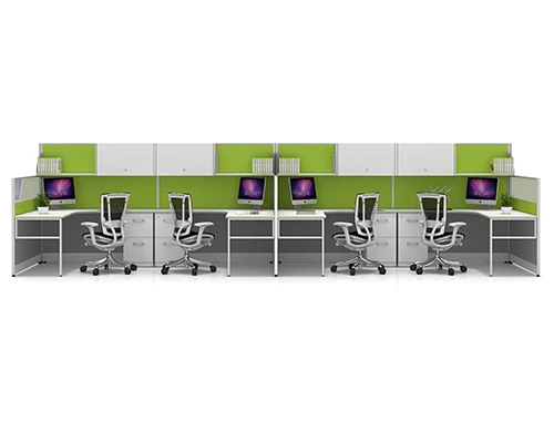 Customize Modular Office Furniture & Modern 8-person Workstation Computer Desks and Chairs