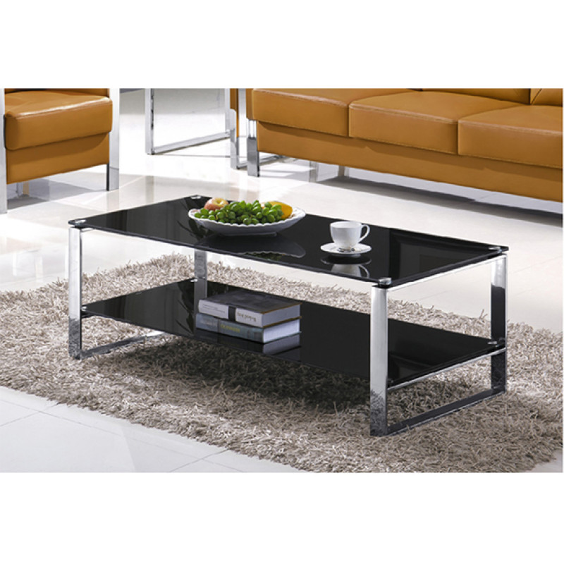 Yingfung Tea Table with stainless steel frame and 10mm tempered glass (YF-17071T)
